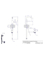 Bugnatese Simple bidé csaptelep leeresztővel, matt fekete 6625NE