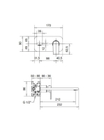 Bugnatese Simple falsík alatti mosdócsaptelep 21 cm-es kifolyóval, matt fekete 6647NE