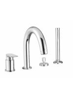 Bugnatese Simple kádperemre szerelhető 4-lyukas kádcsaptelep, króm 6655CR