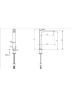 Bugnatese Simple magasított mosdó click-clack leeresztővel, króm 6697SCCR