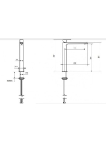 Bugnatese Simple magasított mosdócsaptelep leeresztő nélkül, matt fehér 6697SBI
