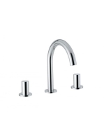 Bugnatese Moon 3-lyukas mosdócsaptelep click-clack leeresztővel, szálcsiszolt arany 7112SCOS