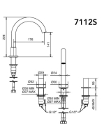 Bugnatese Moon 3-lyukas mosdócsaptelep, leeresztő nélkül, matt fekete 7112SNE