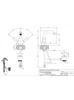 Bugnatese Moon bidé csaptelep leeresztővel, króm 7144CR