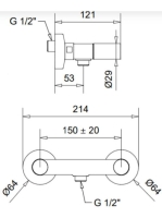 Bugnatese Moon zuhanycsaptelep, matt fehér 7146BI