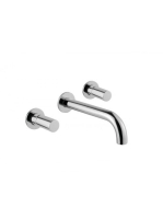 Bugnatese Moon fali mosdócsaptelep 22 cm-es kifolyóval, matt fekete 7165NE