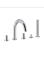 Bugnatese Moon peremre szerelhető 5 lyukas kádcsaptelep, szálcsiszolt arany 7180OS