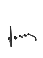 Bugnatese Rodos falsík alatti zuhanyrendszer, matt fekete 7319NE