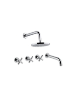 Bugnatese Rodos falsík alatti zuhanyrendszer, króm 7328CR