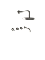 Bugnatese Rodos falsík alatti zuhanyrendszer, szálcsiszolt nikkel 7328NS