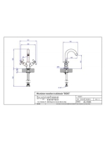 Bugnatese Rodos mosdócsaptelep leeresztő nélkül, matt fehér 7334SBI