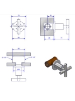 Bugnatese Rodos csempeszelep 1/2" csatlakozással, króm 7360CR