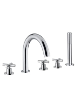 Bugnatese Rodos peremre szerelhető 5-lyukas kádcsaptelep, króm 7380CR