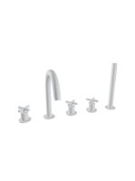 Bugnatese Rodos peremre szerelhető 5-lyukas kádcsaptelep, matt fehér 7380BI