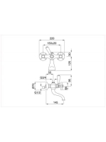 Bugnatese Princeton kádcsaptelep 3/4"-es csatlakozással, arany 801DO
