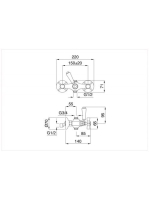 Bugnatese Princeton kádcsaptelep 3/4"-es csatlakozással, kifolyó nélkül, króm 803CR