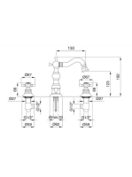 Bugnatese Arcadia 3-lyukas bidécsaptelep automata leeresztővel, bronz 8325BR