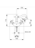 Bugnatese Arcadia bidé csaptelep automata leeresztővel, króm 8344CR