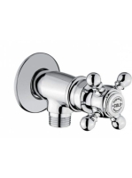 Bugnatese Arcadia sarokszelep 1/2-3/8″ csatlakozással, króm/arany 8357CRDO