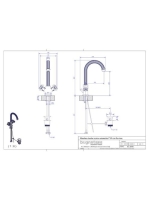 Bugnatese Olympia mosdócsaptelep leeresztővel, arany 8434DO