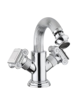 Bugnatese Olympia bidé csaptelep leeresztővel, szálcsiszolt nikkel 8444NS