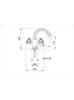 Bugnatese Olympia bidé csaptelep leeresztővel, szálcsiszolt nikkel 8444NS