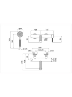 Bugnatese Athena kádcsaptelep zuhanyszettel, króm 8502CR