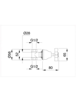 Bugnatese Princeton csempeszelep 1/2" csatlakozással, bronz 860BR