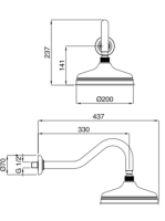 Bugnatese Lady fejzuhany szett 20cm, bronz 89116BR
