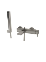 Bugnatese Tetris kádcsaptelep zuhanyszettel, szálcsiszolt nikkel 9102NS