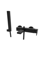 Bugnatese Tetris kádcsaptelep zuhanyszettel, matt fekete 9102NE