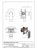 Bugnatese Tetris falsík alatti zuhanycsaptelep 1 fogyasztóhoz, matt fehér 9130BI