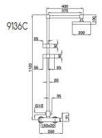 Bugnatese Tetris zuhanyrendszer, króm 9136CCR