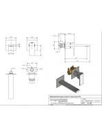 Bugnatese Tetris falsík alatti 2-lyukas mosdócsaptelep 15,5 cm-es kifolyóval, króm 9145CR