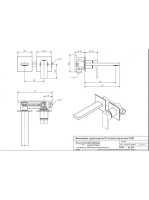 Bugnatese Tetris falsík alatti 2-lyukas mosdócsaptelep click-clack leeresztővel 15,5 cm-es kifolyóval, króm 9151SCCR