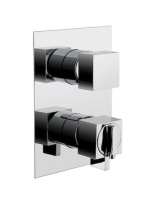 Bugnatese Tetris falsík alatti termosztátos zuhanycsaptelep 3 fogyasztóhoz, króm 9153CR