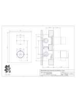 Bugnatese Tetris falsík alatti termosztátos zuhanycsaptelep 3 fogyasztóhoz, króm 9153CR