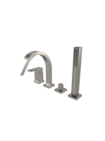 Bugnatese Tetris peremre szerelhető 4 lyukas kádcsaptelep, szálcsiszolt nikkel 9155NS