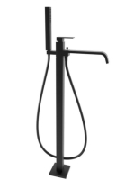 Bugnatese Tetris szabadonálló kádcsaptelep kézizuhannyal, matt fekete 9160NE