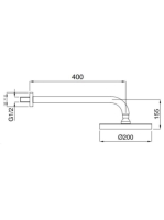 Bugnatese Kobuk fejzuhany szett 40cm-es karral, szálcsiszolt nikkel 93848NS
