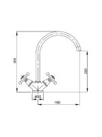 Bugnatese Lady mosogatócsaptelep, króm 951CR