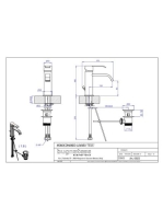 Bugnatese Tess mosdócsaptelep leeresztővel, matt fehér 9613BI