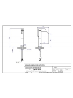 Bugnatese Tess magasított mosdócsaptelep leeresztő nélkül, rozsdamentes acél hatású 9617SNS