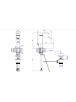 Bugnatese Tess bidécsaptelep leeresztővel, króm 9623CR