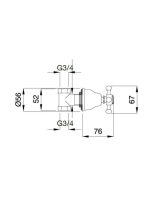 Bugnatese Lady csempeszelep 3/4" csatlakozással, bronz 962BR