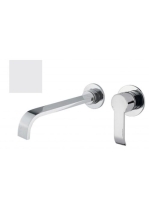 Bugnatese Tess falsík alatti mosdócsaptelep 21 cm-es kifolyóval click-clack leeresztővel, matt fehér 9645SCBI