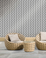 Ceracasa Couture Black White Falburkolat | Csempék és Padlólapok