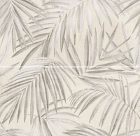 Cersanit Foggy Night Wall Light Grey Inserto Leaves Satin Rect dekorcsempe 29,8x59,8 cm