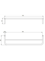 Deante Silia dupla törölköző tartó, fényes króm ADI 0631