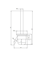 Deante Silia fali WC kefe tartó, titánium ADI_D711